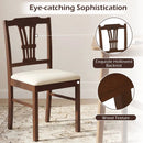 Wooden Dining Chairs Set of 2 Upholstered Kitchen Chairs with Solid Rubber Wood Frame by LJGDeals