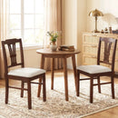 Wooden Dining Chairs Set of 2 Upholstered Kitchen Chairs with Solid Rubber Wood Frame by LJGDeals