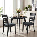 Wooden Dining Chairs Set of 4 Upholstered Kitchen Chairs with Rubber Wood Frame by LJGDeals