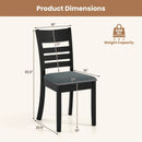 Wooden Dining Chairs Set of 4 Upholstered Kitchen Chairs with Rubber Wood Frame by LJGDeals