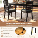 Wooden Dining Chairs Set of 4 Upholstered Kitchen Chairs with Rubber Wood Frame by LJGDeals