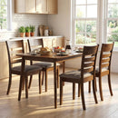 Wooden Dining Chairs Set of 4 Upholstered Kitchen Chairs with Rubber Wood Frame by LJGDeals
