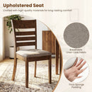Wooden Dining Chairs Set of 4 Upholstered Kitchen Chairs with Rubber Wood Frame by LJGDeals
