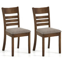 Wooden Dining Chairs Set of 2 Upholstered Kitchen Chairs with Rubber Wood Frame by LJGDeals
