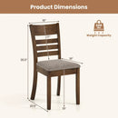 Wooden Dining Chairs Set of 2 Upholstered Kitchen Chairs with Rubber Wood Frame by DirectDeals
