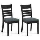 Wooden Dining Chairs Set of 2 Upholstered Kitchen Chairs with Rubber Wood Frame by DirectDeals