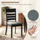 Wooden Dining Chairs Set of 2 Upholstered Kitchen Chairs with Rubber Wood Frame by LJGDeals