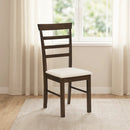 Dining Chairs Set of 4 with Fabric Cushion and Wood Frame by LJGDeals