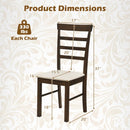 Dining Chairs Set of 4 with Fabric Cushion and Wood Frame by DirectDeals