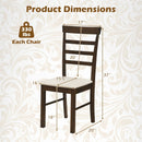 Dining Chairs Set of 4 with Fabric Cushion and Wood Frame by LJGDeals