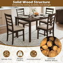 Dining Chairs Set of 4 with Fabric Cushion and Wood Frame by LJGDeals