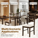 Dining Chairs Set of 4 with Fabric Cushion and Wood Frame by LJGDeals