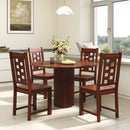 Wooden Dining Chairs Set of 2 Kitchen Chair with Solid Rubber Wood Frame-Walnut by LJGDeals