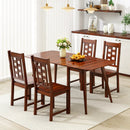 Wooden Dining Chairs Set of 2 Kitchen Chair with Solid Rubber Wood Frame-Walnut by LJGDeals