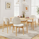 Wooden Dining Chairs Set of 2 with Rubber Wood Legs-White by LJGDeals