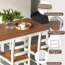 5-Piece Wooden Dining Set with Rectangular Table and 4 Chairs by LJGDeals