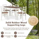 5-Piece Wooden Dining Set with Rectangular Table and 4 Chairs by LJGDeals