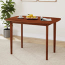 Wooden Dining Table for 2-4 People Kitchen Table with Rubber Wood Legs-Walnut by LJGDeals