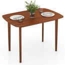Wooden Dining Table for 2-4 People Kitchen Table with Rubber Wood Legs-Walnut by LJGDeals