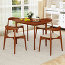 Wooden Dining Table for 2-4 People Kitchen Table with Rubber Wood Legs-Walnut by LJGDeals
