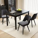 48-Inch Wooden Dining Table for 4 People Rectangular Kitchen Table with Rubber Wood Legs by LJGDeals
