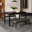 48-Inch Wooden Dining Table for 4 People Rectangular Kitchen Table with Rubber Wood Legs by LJGDeals