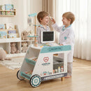 Wooden Doctor Playset for Kids Pretend Play Doctor Kit with Cart Gift for Toddlers Boys Girls Aged 3+ by LJGDeals