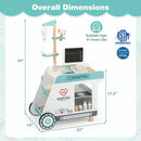 Wooden Doctor Playset for Kids Pretend Play Doctor Kit with Cart Gift for Toddlers Boys Girls Aged 3+ by LJGDeals
