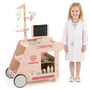Wooden Doctor Playset for Kids Pretend Play Doctor Kit with Cart Gift for Toddlers Boys Girls Aged 3+ by LJGDeals