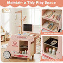 Wooden Doctor Playset for Kids Pretend Play Doctor Kit with Cart Gift for Toddlers Boys Girls Aged 3+