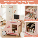 Wooden Doctor Playset for Kids Pretend Play Doctor Kit with Cart Gift for Toddlers Boys Girls Aged 3+