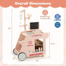 Wooden Doctor Playset for Kids Pretend Play Doctor Kit with Cart Gift for Toddlers Boys Girls Aged 3+ by LJGDeals