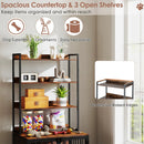 Wooden Dog Crate Furniture with Storage Shelves and Double Doors-Rustic Brown by LJGDeals