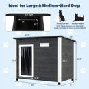 Wooden Dog House Outdoor with Openable Roof - Large by LJGDeals