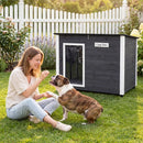 Wooden Dog House Outdoor with Openable Roof - Large by LJGDeals