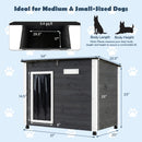 Wooden Dog House Outdoor with Openable Roof - Large by DirectDeals