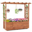 Raised Garden Bed Wooden Elevated Planter Box with Hanging Roof-L by DirectDeals