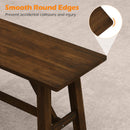 Wooden Entryway Bench Farmhouse Dining Bench with 400 LBS Weight Capacity-Brown by LJGDeals