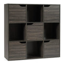 9-Cube Wooden Freestanding Bookcase for Home and Office by LJGDeals