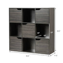 9-Cube Wooden Freestanding Bookcase for Home and Office by DirectDeals