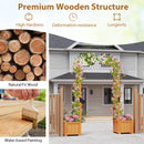 Wooden Garden Arbor with Planter and Trellis for Climbing Plants Decorations by LJGDeals