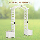 Wooden Garden Arbor with Planter and Trellis for Climbing Plants Decorations by LJGDeals