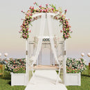 Wooden Garden Arbor with Planter and Trellis for Climbing Plants Decorations by LJGDeals