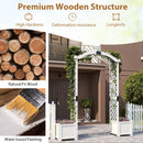 Wooden Garden Arbor with Planter and Trellis for Climbing Plants Decorations by LJGDeals