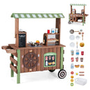 Wooden Grocery Store Playset with Wheels for Kids by LJGDeals