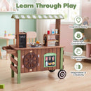 Wooden Grocery Store Playset with Wheels for Kids by DirectDeals