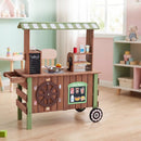 Wooden Grocery Store Playset with Wheels for Kids by LJGDeals