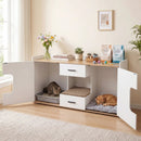 Cat House Cabinet with Litter Box Storage and Drawers by LJGDeals
