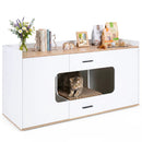 Cat House Cabinet with Litter Box Storage and Drawers by LJGDeals