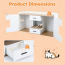 Cat House Cabinet with Litter Box Storage and Drawers by LJGDeals